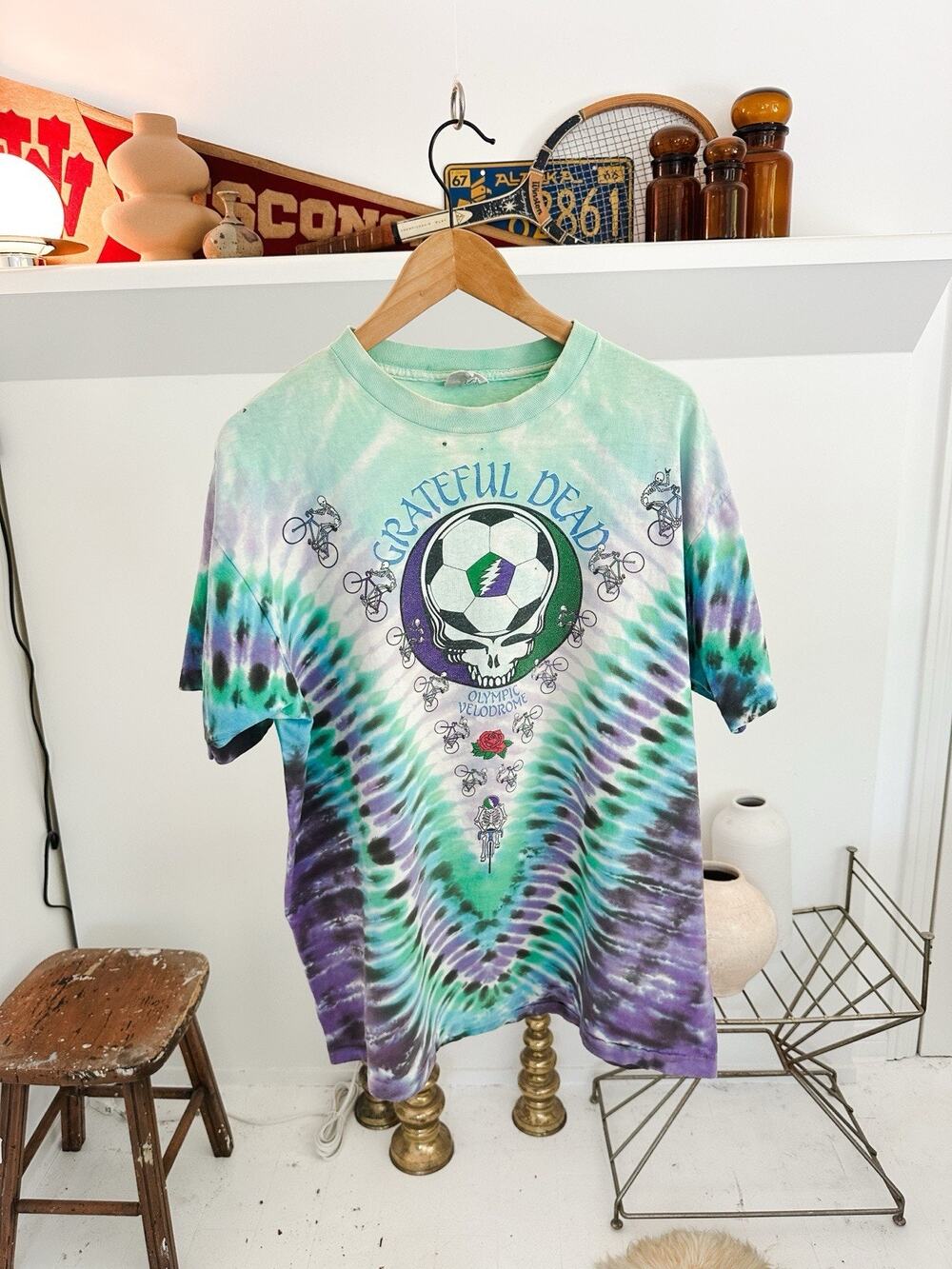 Vintage 1990 Grateful Dead Olympic Velodrome Los Angeles Band T-Shirt XL